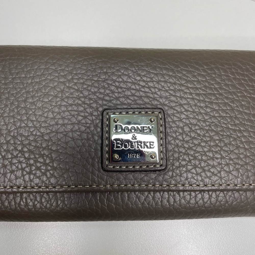 Dooney and Bourke Pebble Large East/West Sac and Wallet in Elephant - Picture 6 of 16